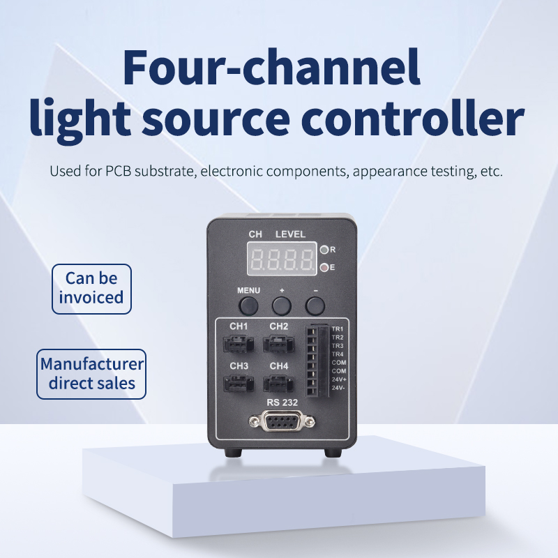 Industrial Visual - ตัวควบคุมพลังงานภายนอก 4 ช่องสัญญาณ การตรวจจับภาพด้วยแสง LED การปรับความสว่าง
