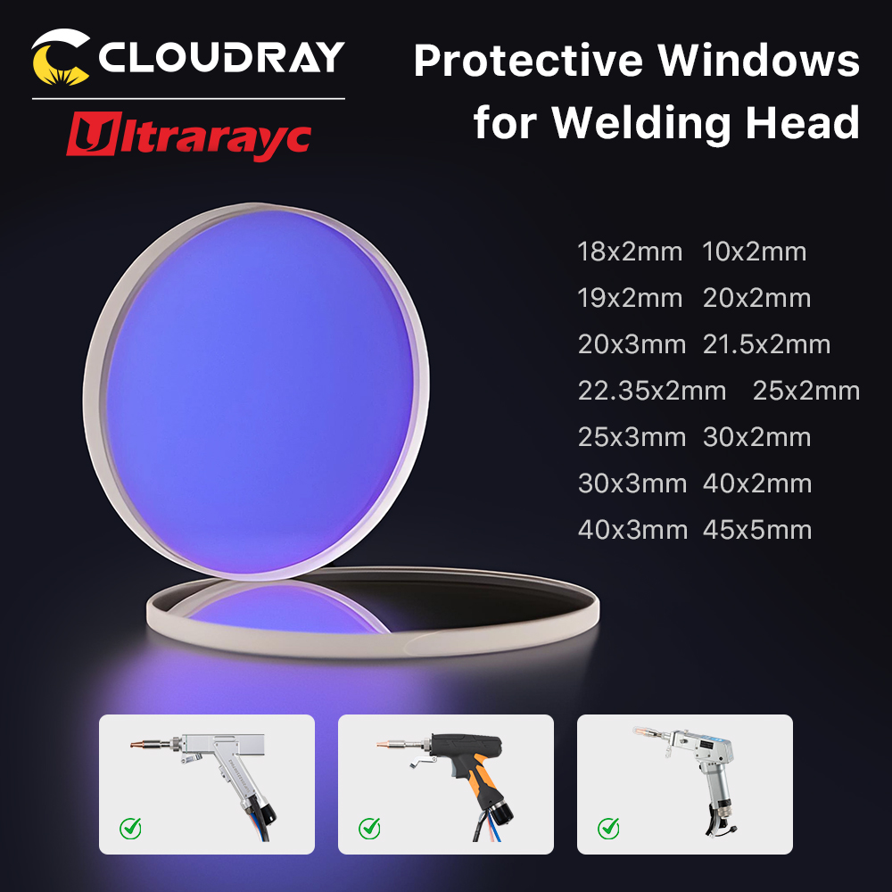 Industrial Laser Head - 1/10/50/100PCS Fused Silica ป้องกัน Windows สําหรับเลเซอร์เชื่อมหัว