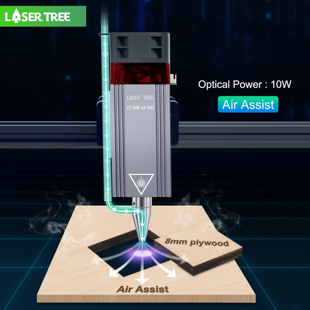 Metal Laser Cutter Head - โมดูลเลเซอร์ LASER TREE 20w 40W 80W