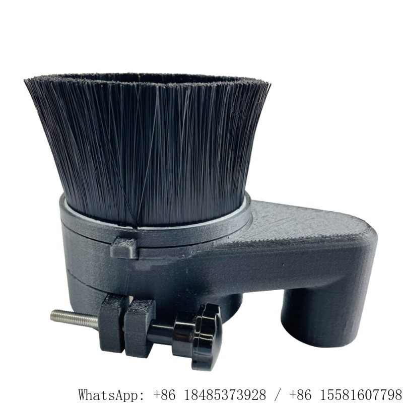 Dust Shoe Cnc - ฝาครอบกันฝุ่นสำหรับเครื่อง CNC Router พร้อมแปรงดูดฝุ่นสำหรับแกนหมุน อุปกรณ์เสริมสำหรับเครื่องแกะสลักไม้ อะไหล่ทดแทน