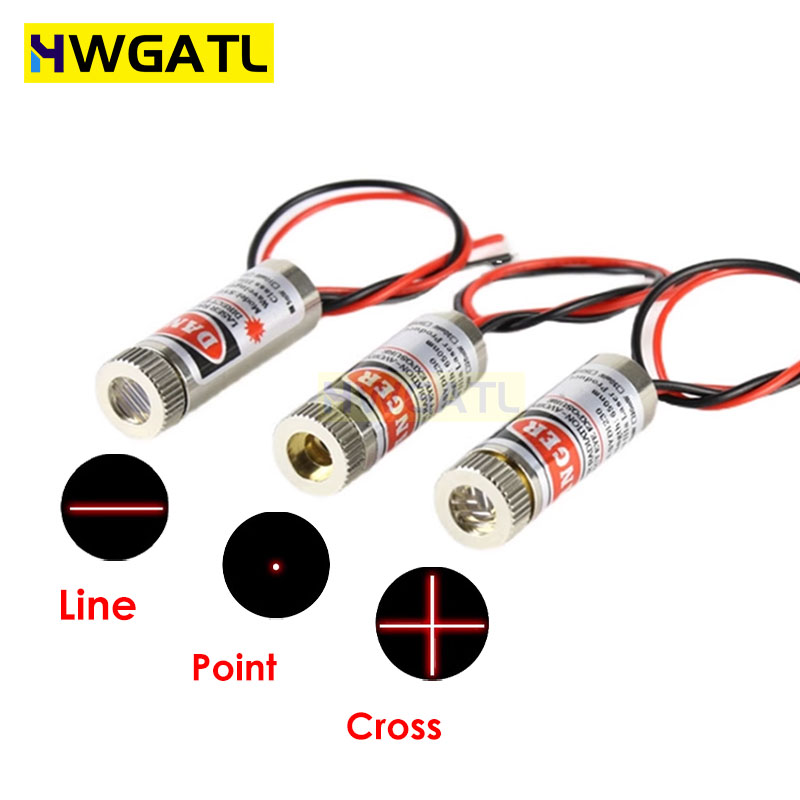 Industrial Laser Head - 650nm 5mW จุดสีแดง/สาย/โมดูลเลเซอร์ข้ามหัวแก้วเลนส์โฟกัสปรับโฟกัสเลเซอร์ไดโอดหัวอุตสาหกรรม Class