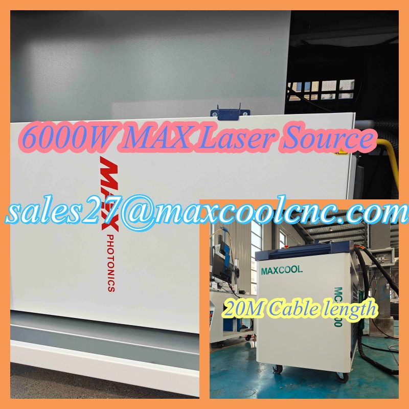 Industrial Laser Paint Removal - เครื่องทำความสะอาดไฟเบอร์เลเซอร์อุตสาหกรรม MAXCOOL 6000W สำหรับทำความสะอาดสนิมโลหะ สีเคลือบ คราบน้ำมัน