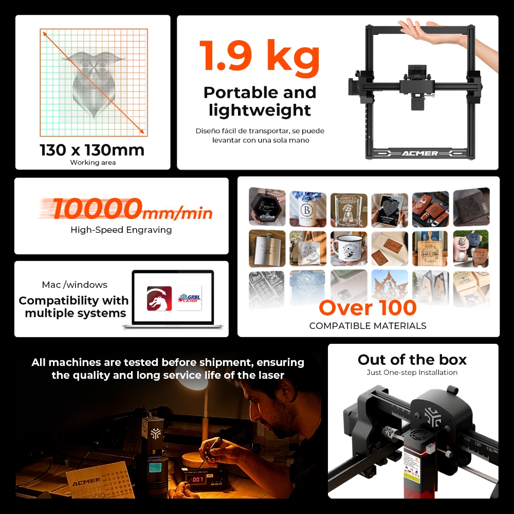เครื่องแกะสลักเลเซอร์ขนาดเล็กแ - Industrial Handheld Laser Engraver บทวิจารณ์และราคา