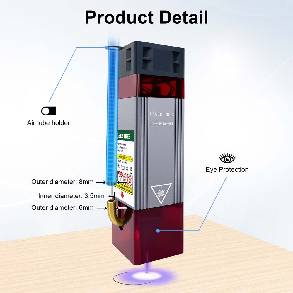 โมดูลเลเซอร์ LASER TREE 20w 40 - Metal Laser Cutter Head บทวิจารณ์และราคา