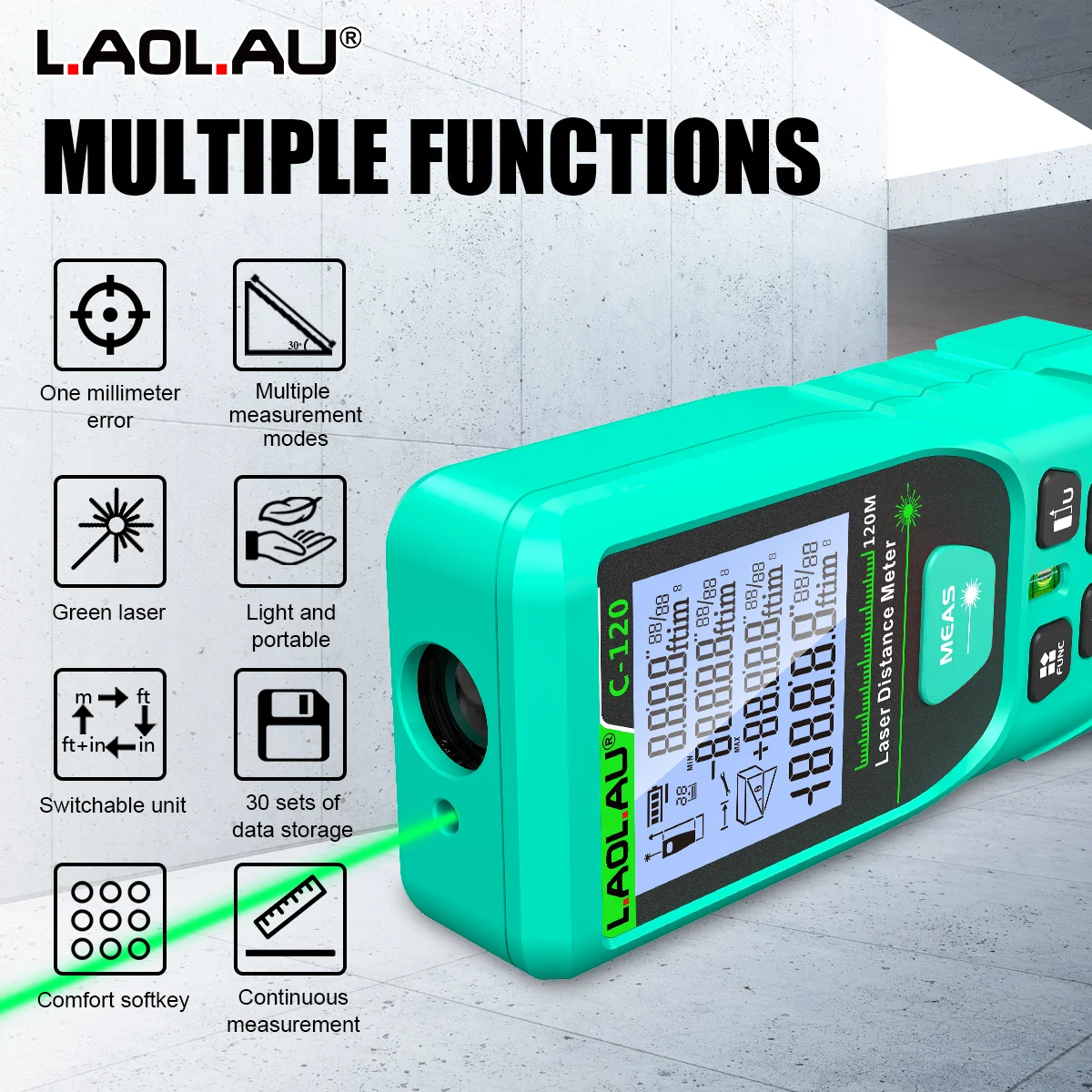 LAOLAU เครื่องวัดระยะด้วยเลเซอ - Industrial Laser Rangefinder บทวิจารณ์และราคา