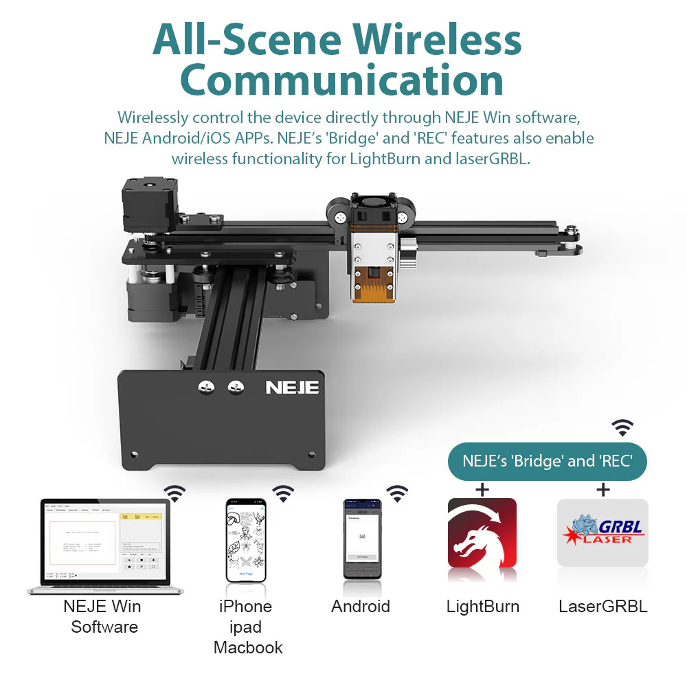 เครื่องแกะสลักเลเซอร์พกพา NEJE - Industrial Handheld Laser Engraver บทวิจารณ์และราคา