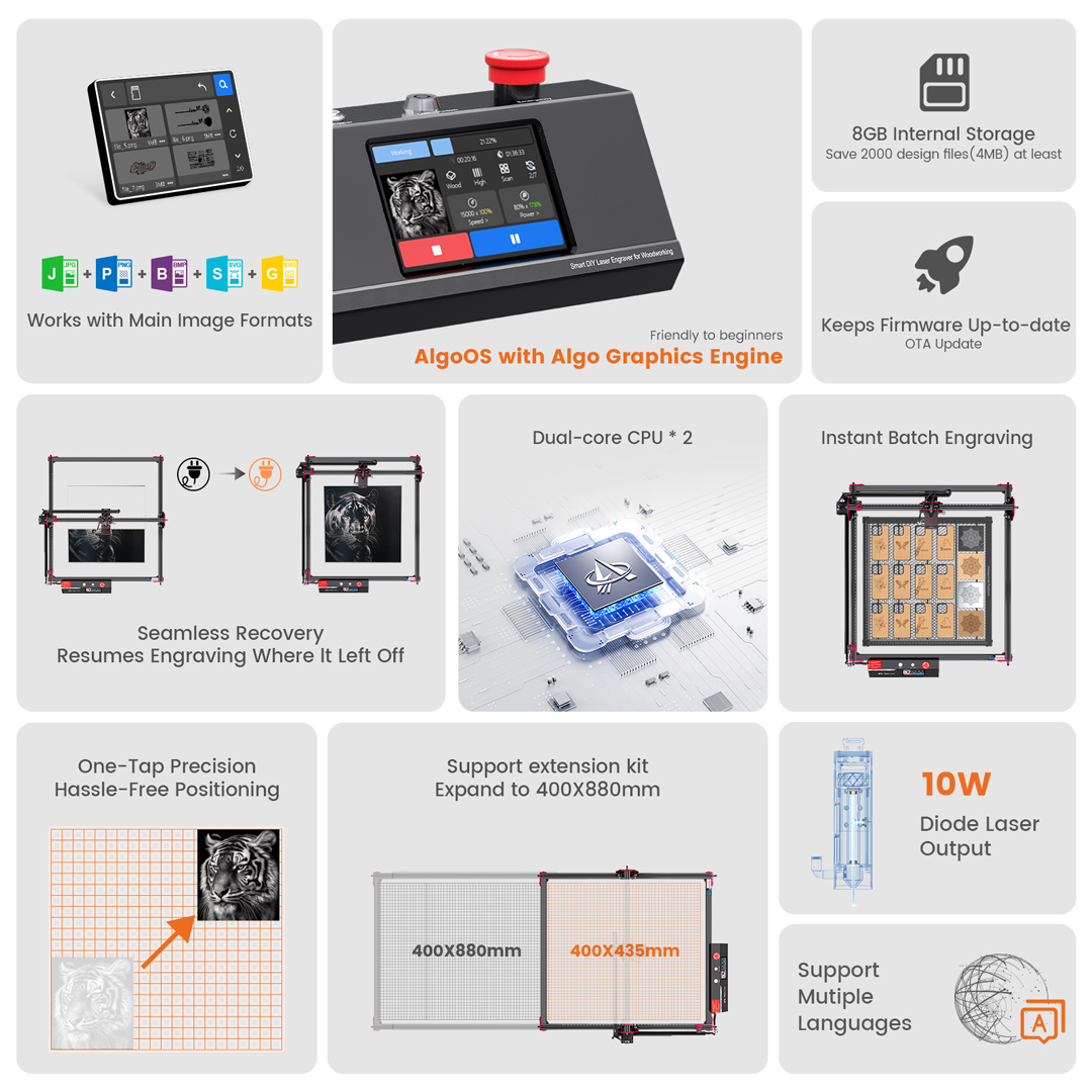 ชุดเครื่องแกะสลักเลเซอร์ AlgoL - Industrial Handheld Laser Engraver บทวิจารณ์และราคา